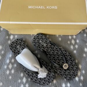 Michael Kors Black Flip Flops